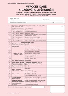 V&Yacute;POČET DANĚ A DAŇOV&Eacute;HO ZV&Yacute;HODNĚN&Iacute;