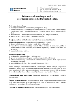 IS 035.07_IS pacientky s o&scaron;etřen&iacute;m patologick&eacute; Bartholiniho žl&aacute;zy
