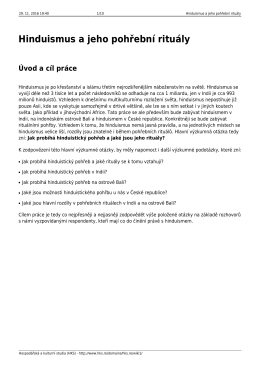 Hinduismus a jeho pohřební rituály