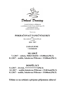 Zahájení Pokračovacích kurzů - Taneční škola Dohnal dancing