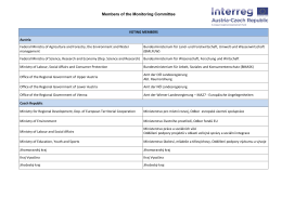 Members of the Monitoring Committee - AT-CZ