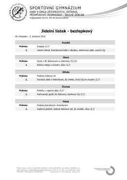 SPORTOVN&Iacute; GYMN&Aacute;ZIUM J&iacute;deln&iacute; l&iacute;stek