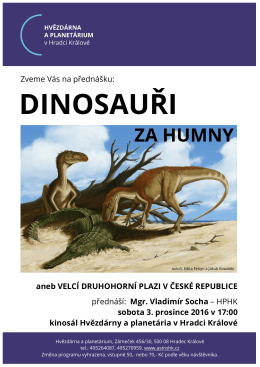 Dinosauři za humny - Hvězd&aacute;rna a planet&aacute;rium v Hradci Kr&aacute;lov&eacute;
