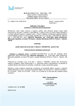 USILOVA Alexandra - Ministerstvo vnitra České republiky