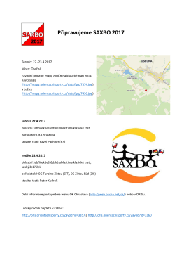 Připravujeme SAXBO 2017
