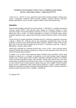 Pozměňovací návrh poslance Václava Votavy k vládnímu návrhu