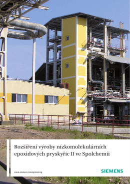 Roz&scaron;&iacute;řen&iacute; v&yacute;roby n&iacute;zkomolekul&aacute;rn&iacute;ch epoxidov&yacute;ch