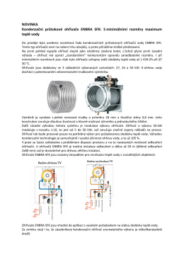 NOVINKA Kondenzační průtokové ohřívače ENBRA SFK: S