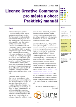 Praktický manuál - Creative Commons Česká republika