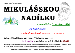 Obecní úřad Ždánice pořádá
