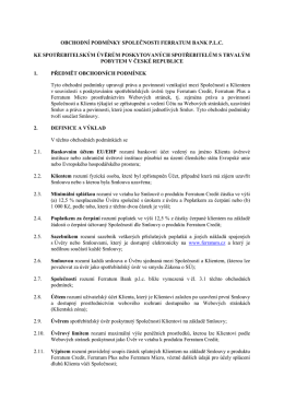 Standardn&iacute; podm&iacute;nky