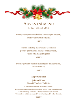 ADVENTNÍ MENU