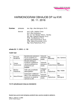 harmonogram obhajob DP 30.11.2016