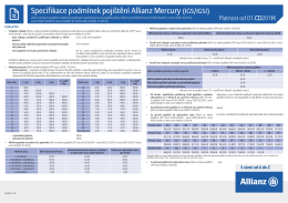 Specifikace podm&iacute;nek poji&scaron;těn&iacute; Allianz Mercury PDF soubor