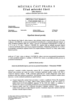 stanovení přechodné úpravy provozu na pozemní
