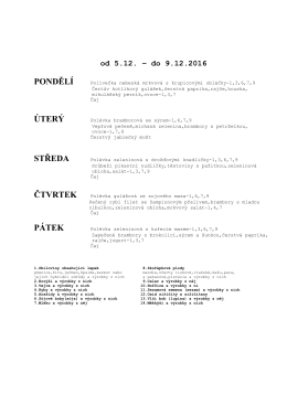 PONDĚL&Iacute; &Uacute;TER&Yacute; STŘEDA P&Aacute;TEK