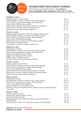 Zobrazit polední menu