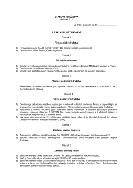 N&aacute;vrh stanov družstva