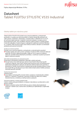 Datasheet Tablet FUJITSU STYLISTIC V535 Industrial