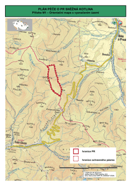 PL&Aacute;N P&Eacute;ČE O PR SNĚŽN&Aacute; KOTLINA Př&iacute;loha M1 &ndash; Orientačn&iacute; mapa