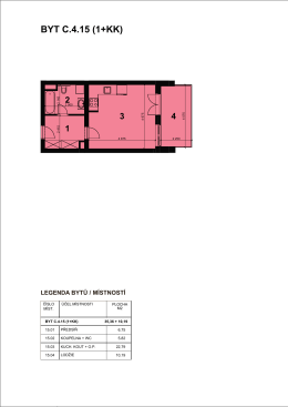 Byt číslo: 4.15, 1+KK/35.36m2