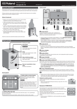 Roland EC-10 EL Cajon - Uživatelský manuál
