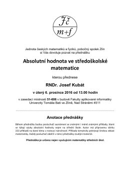 Absolutní hodnota ve středoškolské matematice