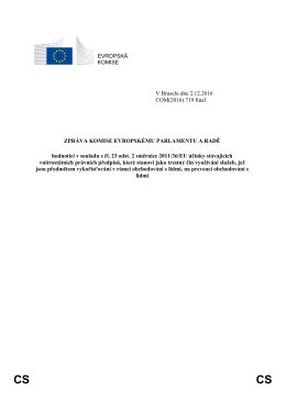 EVROPSKÁ KOMISE V Bruselu dne 2.12.2016 COM(2016