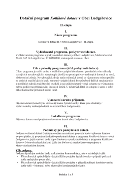Dotačn&iacute; program Kotl&iacute;kov&eacute; dotace v Obci Ludgeřovice