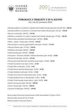 PUBLIKACE A TROJLISTY S 50 % SLEVOU