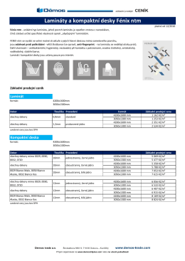 Lamináty a kompaktní desky Fénix ntm