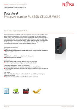 Datasheet Pracovní stanice FUJITSU CELSIUS W530