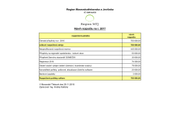 Návrh rozpočtu na r. 2017 Region Moravskotřebovska a Jevíčska