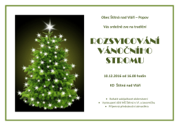 rozsvicování vánočního stromu - štítná nad vláří