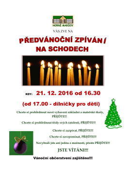 21. 12. 2016 od 16.30