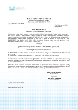 BLASINSKY Eve Marie - Ministerstvo vnitra Česk&eacute; republiky