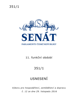 351/1 - Senát PČR