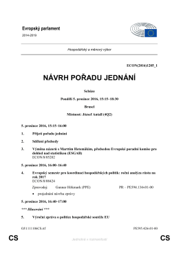 CS CS NÁVRH POŘADU JEDNÁNÍ