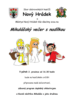 Mikulášský večer s nadílkou - SDH Nový Hrádek