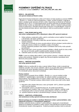 CANDEFILT n&aacute;vod pro předfiltračn&iacute; sv&iacute;čky (340.0