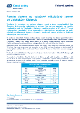 Parním vlakem na valašský mikulášský jarmek do