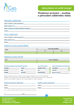 Před&aacute;vac&iacute; protokol - Gas International