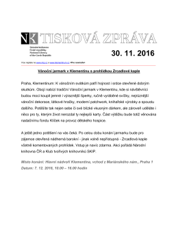 Vánoční jarmark v Klementinu s prohlídkou Zrcadlové kaple Praha