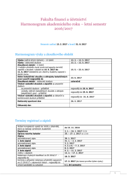 letní semestr 2016/2017