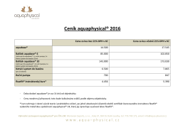 Cen&iacute;k aquaphysical&reg; 2016