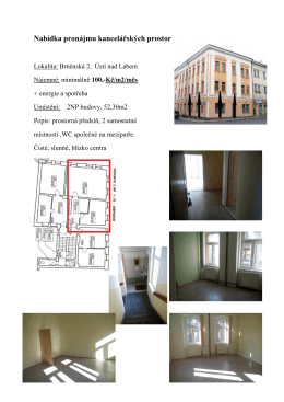 Nabídka pronájmu kancelářských prostor