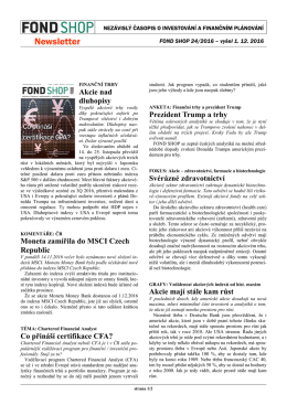 Newsletter aktuálního čísla