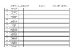 Zimní liga 2016/2017 R. 2006 Sobota 3.12.2016