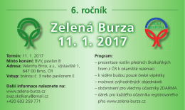 Zelená Burza 11. 1. 2017 6. ročník