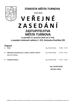 ve ř ejn é zased á n í